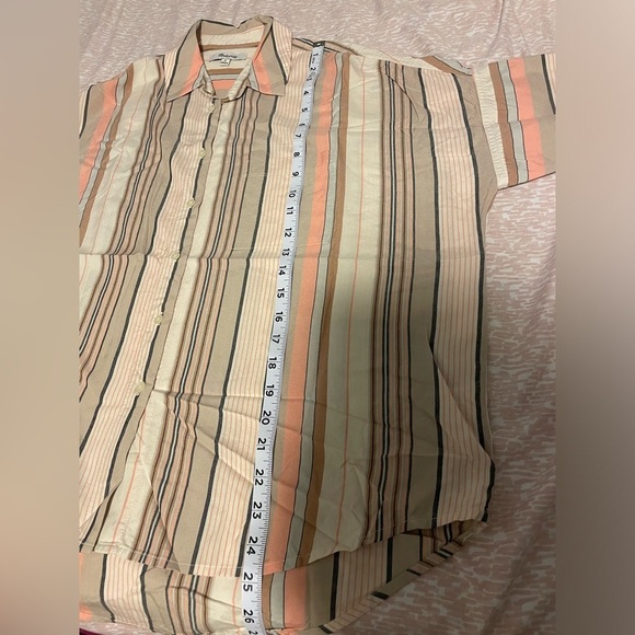 Madewell Courier Aldwin Striped Button Shirt Top,Color: Cream/Pink,Size:M - Picture 6 of 7